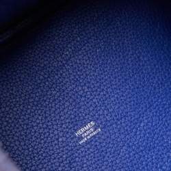 Hermes Bleu Electrique Taurillon Clemence Leather Picotin Lock 22 Bag