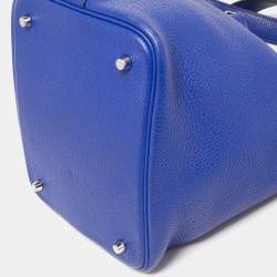 Hermes Bleu Electrique Taurillon Clemence Leather Picotin Lock 22 Bag