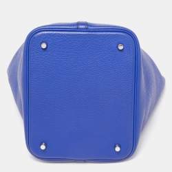 Hermes Bleu Electrique Taurillon Clemence Leather Picotin Lock 22 Bag