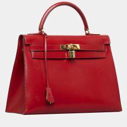 Hermès Hermes Red Box Calf Kelly 32 Leather Pony-style calfskin ref.961662  - Joli Closet