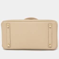 Hermes Trench Togo Leather Gold Finish Birkin 30 Bag