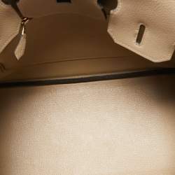 Hermes Trench Togo Leather Gold Finish Birkin 30 Bag