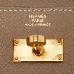 Hermes Taupe Epsom Leather Classic Kelly Wallet