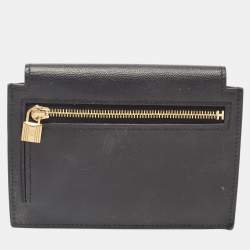 Hermes Black Epsom Leather Kelly Pocket Compact Wallet