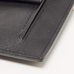 Hermes Black Epsom Leather Kelly Pocket Compact Wallet