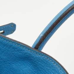 Hermes Celeste Taurillion Clemence Leather Palladium Finish Birkin 30 Bag
