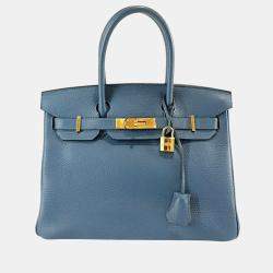 Bleu France Togo Birkin 30 Palladium Hardware, 2021