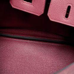 Hermès Rouge Grenat Togo Leather Gold Finish Birkin 25 Bag
