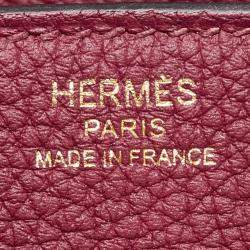 Hermès Rouge Grenat Togo Leather Gold Finish Birkin 25 Bag
