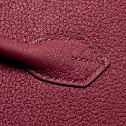 Hermès Rouge Grenat Togo Leather Gold Finish Birkin 25 Bag