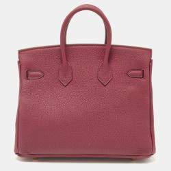 Hermès Rouge Grenat Togo Leather Gold Finish Birkin 25 Bag