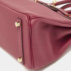 Hermès Rouge Grenat Togo Leather Gold Finish Birkin 25 Bag