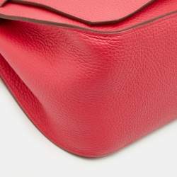 Hermès Rose Extreme Taurillon Clemence Leather Palladium Finish Jypsiere 28 Bag