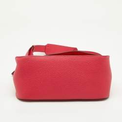 Hermès Rose Extreme Taurillon Clemence Leather Palladium Finish Jypsiere 28 Bag