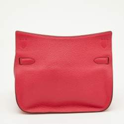 Hermès Rose Extreme Taurillon Clemence Leather Palladium Finish Jypsiere 28 Bag