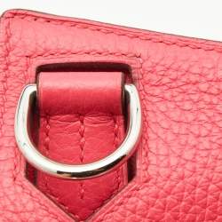 Hermès Rose Extreme Taurillon Clemence Leather Palladium Finish Jypsiere 28 Bag