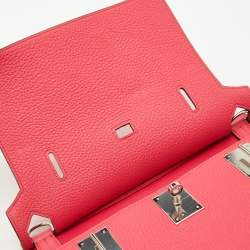 Hermès Rose Extreme Taurillon Clemence Leather Palladium Finish Jypsiere 28 Bag