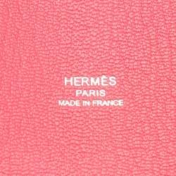 Hermès Rose Extreme Taurillon Clemence Leather Palladium Finish Jypsiere 28 Bag