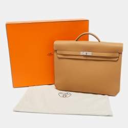 Hermès Sesame Togo Leather Kelly Depeches 36 Briefcase