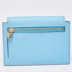 Hermes Celeste Epsom Leather Kelly Pocket Compact Wallet