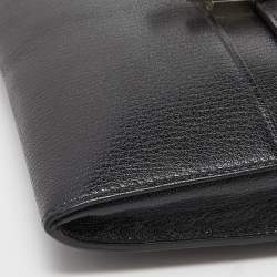 Pre Owned Hermes Black Chevre de Coromandel Leather Cinhetic To Go Wallet