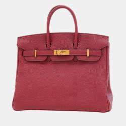 Hermes Birkin 25 Bag Exotic Jewel Red Rouge Grenat Togo Palladium