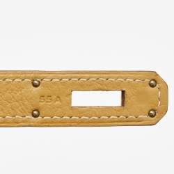 Hermes Curry Clemence Leather Gold Finish Birkin 40 Bag