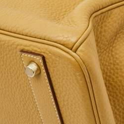 Hermes Curry Clemence Leather Gold Finish Birkin 40 Bag
