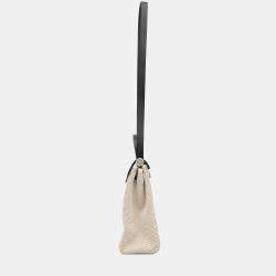 Hermes Beige/Black Toile Criss Herbag 31