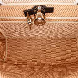 Hermes Beige/Black Toile Criss Herbag 31