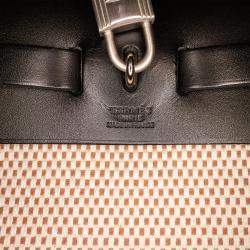 Hermes Beige/Black Toile Criss Herbag 31