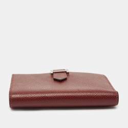 Hermes Rouge Sellier/Cuivre Epsom Leather Bearn Compact Wallet