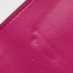 Pre Owned Hermes Rose Pourpre Leather Dogon Compact Wallet