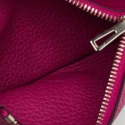 Pre Owned Hermes Rose Pourpre Leather Dogon Compact Wallet