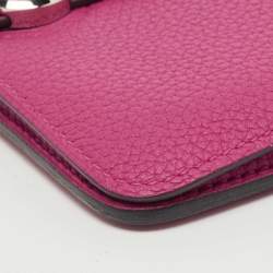Pre Owned Hermes Rose Pourpre Leather Dogon Compact Wallet