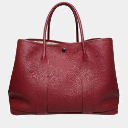 Garden party leather tote Hermès Blue in Leather - 33693949