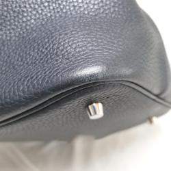 Hermes Black Clemence Leather  Picotin Lock 22 Tote Bag 