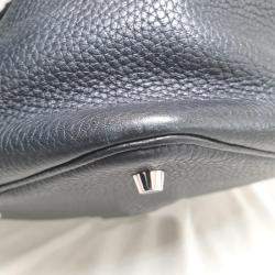Hermes Black Clemence Leather  Picotin Lock 22 Tote Bag 