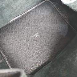 Hermes Black Clemence Leather  Picotin Lock 22 Tote Bag 