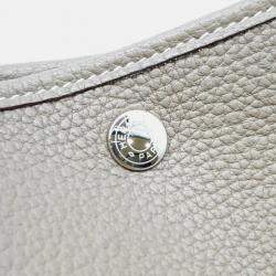 Hermes Grey Leather Garden Party 36 Tote Bag 