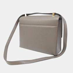 Hermes Grey Epsom Leather Verrou 23 Shoulder Bag