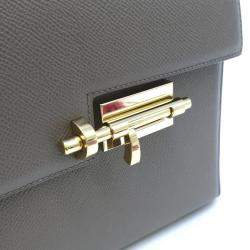 Hermes Grey Epsom Leather Verrou 23 Shoulder Bag