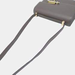 Hermes Grey Epsom Leather Verrou 23 Shoulder Bag