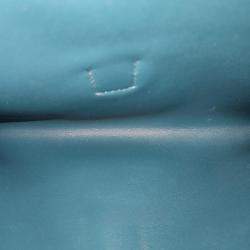 Pre Owned Hermes Blue Leather Elan Jige 29 Clutch Bag