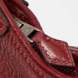 Hermes Rouge H Taurillion Clemence Trim Bag