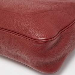 Hermes Rouge H Taurillion Clemence Trim Bag