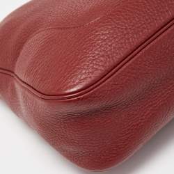 Hermes Rouge H Taurillion Clemence Trim Bag