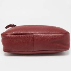 Hermes Rouge H Taurillion Clemence Trim Bag