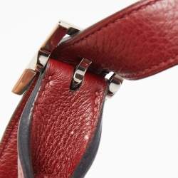 Hermes Rouge H Taurillion Clemence Trim Bag