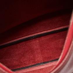 Hermes Rouge H Taurillion Clemence Trim Bag